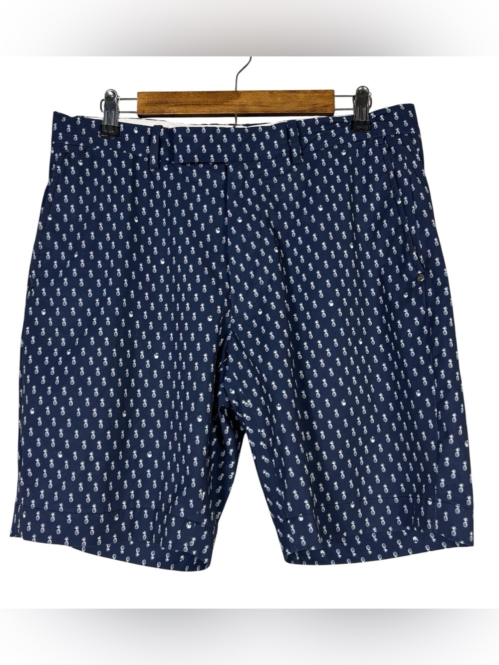 RLX Ralph Lauren Shorts Mens 32 Chino Tailored Fit All Over Print Pineapple Golf